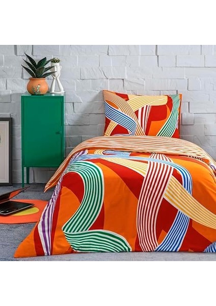 Ranforce Tek Kişilik Nevresim Takımı Turuncu fiyatları