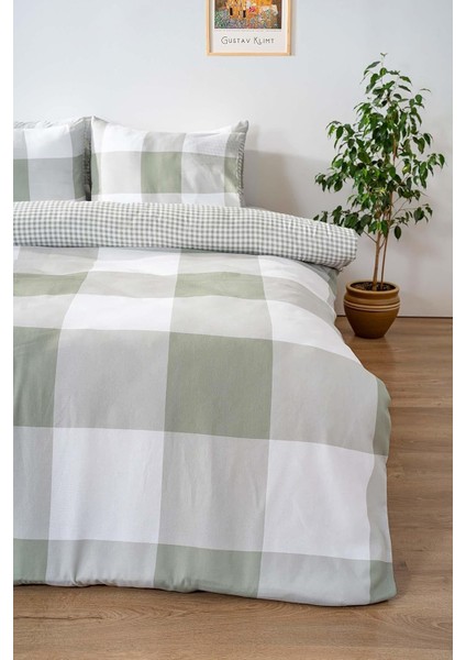 Yeşil Çift Kişilik Nevresim Takımı Pamuklu