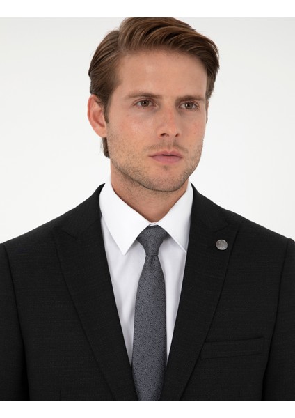 Erkek Siyah Ex. Slim Fit Yünlü Takım Elbise 50291976-VR046 fiyatları