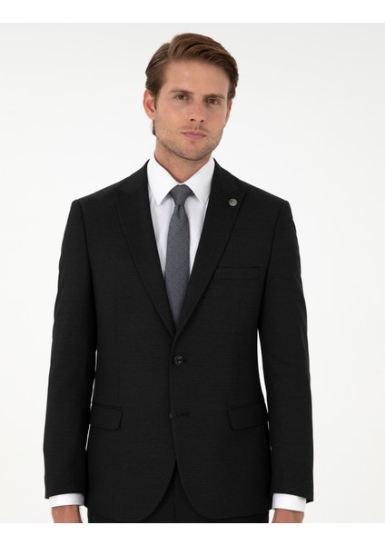 Erkek Siyah Ex. Slim Fit Yünlü Takım Elbise 50291976-VR046 modelleri