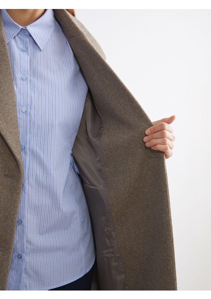 Yeni Sezon Ceket Yaka Kadın Kaşe Kaban fırsatları