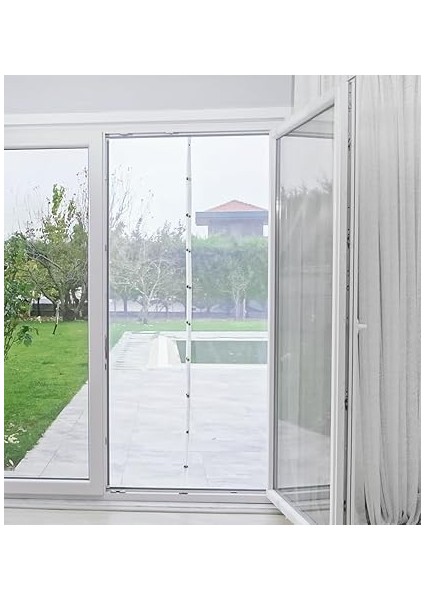 Luas Mıknatıslı Kapı Sinekliği, Sinek Böcek Tutucu, Beyaz Tül Sineklik, Sivrisinek Ağı, Balkon Kapısı, Sürgülü Kapı, Teras Kapısı Için Mıknatıslı Perde 90 cm modelleri