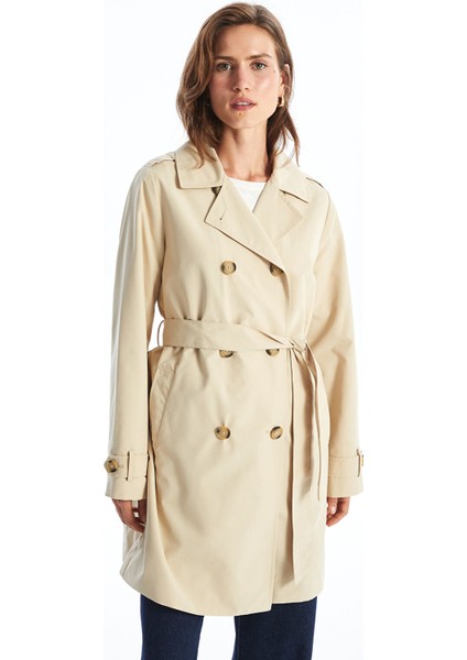 Yeni Sezon Ceket Yaka Kadın Trençkot