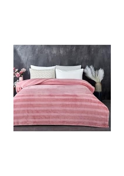 Yumuşak Çift Kişilik Battaniye 180X230 cm Pudra fiyatları