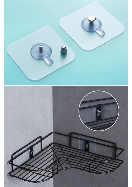 Süper Güçlü Çerçeve Askısı Pin Delgisiz Vidalı Tırnak Kanca Yapışkanlı Raf Tutucu Askı 4 Adet