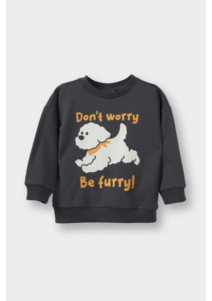 Erkek Bebek Bisiklet Yaka İçi Yumuşak Tüylü 2'li Sweatshirt G4865A525WN indirimleri