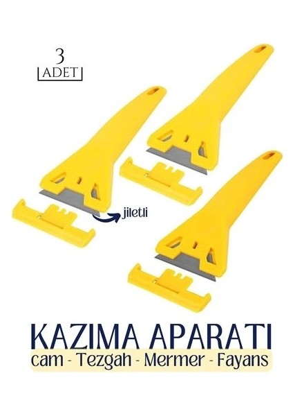 Tezgah Mermer Fayans Harç Kazıma Jileti