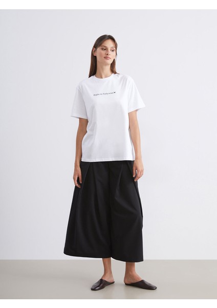 Yeni Sezon Bisiklet Yaka Slogan Baskılı Oversize Kadın Tişört fiyatları