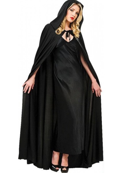 Siyah Yakalı Pelerin - Vampir Pelerin - Dracula Pelerin 90 cm