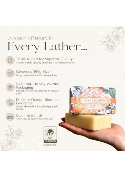 Aromas Artesanales De Antigua Sabun Orange Blossom 200 gr