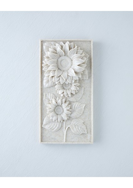 Flower Duvar Aksesuarı 17,5X5,5X34,5 cm Bej