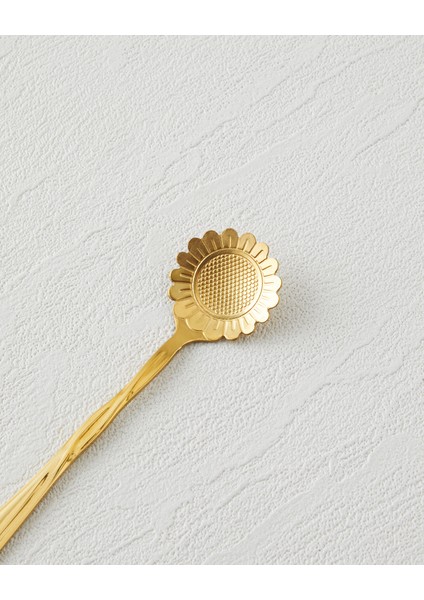Luxe Flora Paslanmaz Çelik Tatlı Kaşığı 4 Parça Gold fiyatları