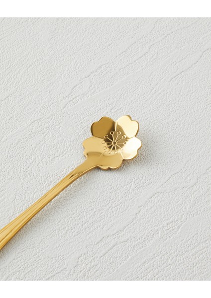 Luxe Flora Paslanmaz Çelik Tatlı Kaşığı 4 Parça Gold fırsatları