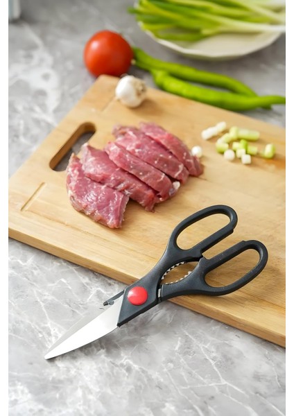 Mutfak, Çok Fonksiyonlu, Ultra Keskin Paslanmaz Çelik Bıçaklar, Kaymaz Ergonomik Saplı, Et ve Sebze Doğrama Için