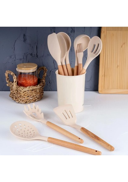 Bona Bambu Saplı Silikon Servis Set