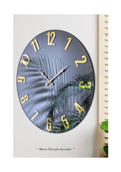 46 cm Gerçek Ayna Pleksi Rakam Dekoratif Duvar Saati fiyatları