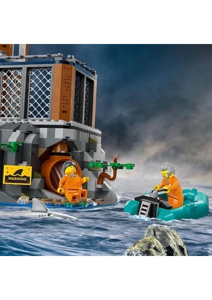 City Hapishane Adası 60419-7 Yaş ve Üstü Kız ve Erkek Çocuklar Için, Gemi 7 Figür ve Köpek, Köpekbalığı Figürleri Içeren Araç Seti, Doğum Günü Hediyesi Fikri (980 Parça) fiyatları