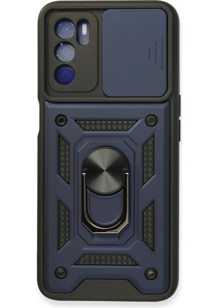 A16 Kılıf Pars Lens Yüzüklü Silikon - LACIVERT-(5796)