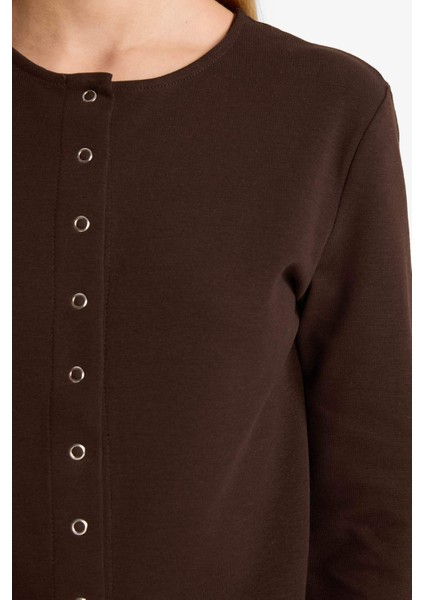 Fitted Bisiklet Yaka Ribana Hırka G2806AX25AU indirimleri