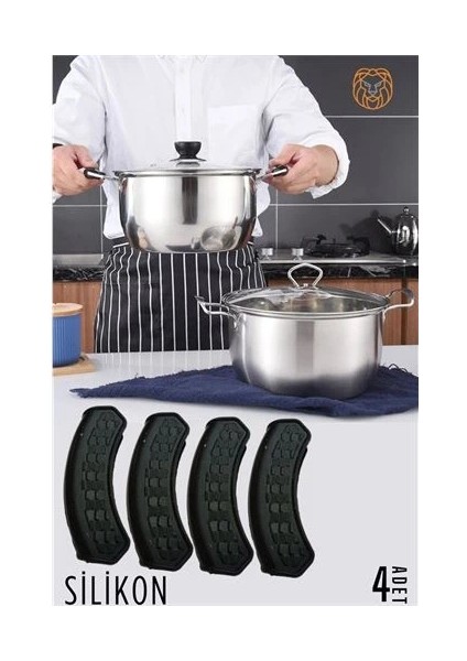 Tencere Tutucu Silikon 4 Adet