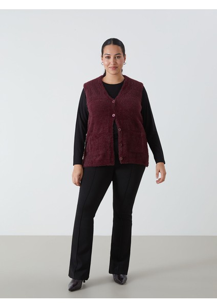 Yeni Sezon V Yaka Kadın Triko Yelek modelleri