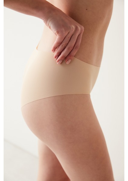 Bej İz Yapmayan Dikişsiz Normal Bel Hipster Külot fiyatları