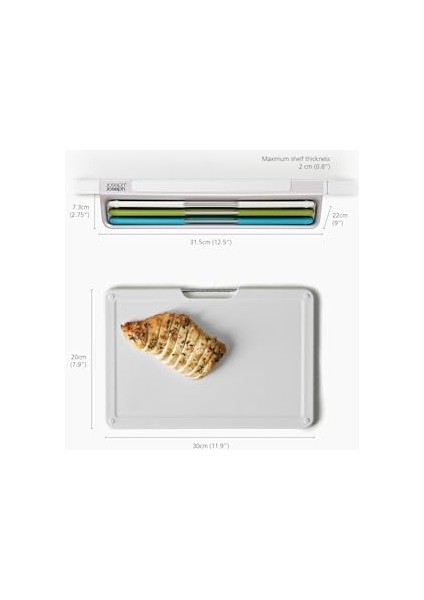 Folio Slim 3 Parçalı Raf Altı Doğrama Tahtası Seti, Çok Renkli modelleri