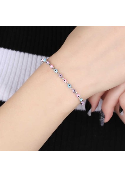 ​925 Ayar Gümüş Nazar Boncuklu Bileklik T5941 (770770) fiyatları