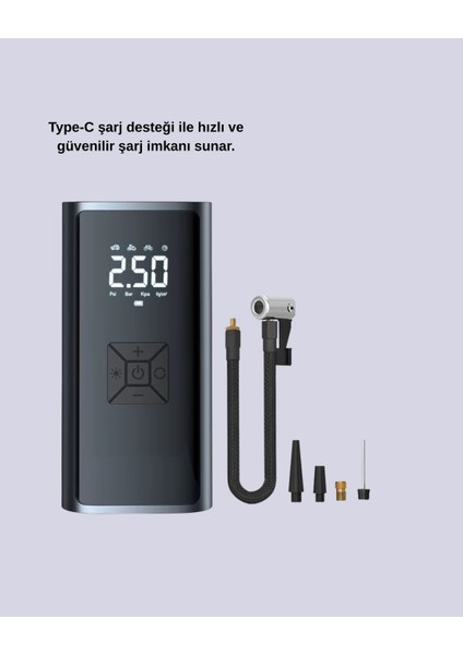 Bisiklet, Motosiklet ve Araçlar Için Çok Amaçlı Hava Pompası indirimleri