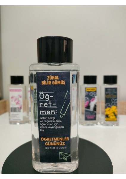 Öğretmenler Günü Hediyesi – Isme Özel 200 ml Hediyelik Kolonya (Özel Hediye Kutulu) Öğretmen Model