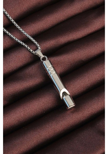 Acil Durum Düdüğü 316L Çelik Kararma Yapmaz Yüksek Desibel Kolye Unisex indirimleri