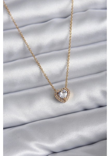 316L Çelik Zincir Gold Renk Charm Kadın Kolye