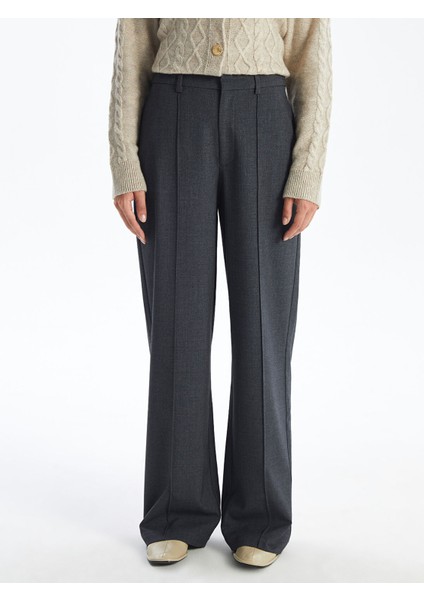 Yeni Sezon Standart Fit Düz Geniş Paça Kadın Pantolon fiyatları