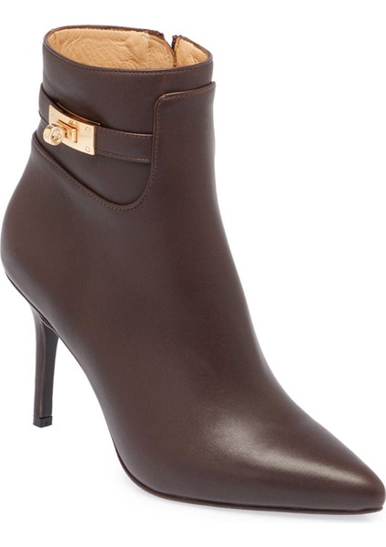 Kahve Hakiki Deri Kadın Klasik Bot - K24K1BT67612-A24