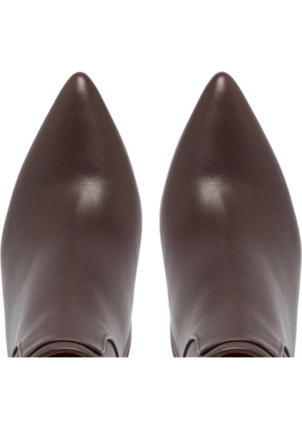 Kahve Hakiki Deri Kadın Klasik Bot - K24K1BT67612-A24 indirimleri