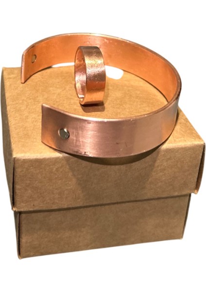 Ham Bakır Mıknatıslı Bileklik& Yüzük ( 2 mm Kalınlık 16 mm Genişlik ) modelleri