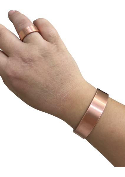 Ham Bakır Mıknatıslı Bileklik& Yüzük ( 2 mm Kalınlık 16 mm Genişlik ) indirimleri