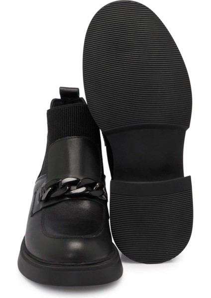 Siyah Deri Kadın Casual Bot - K24K1BT67504-A23 fırsatları