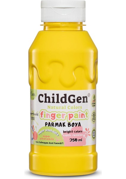 Süper Yıkanabilir Parmak 350 ml Şişe Sarı