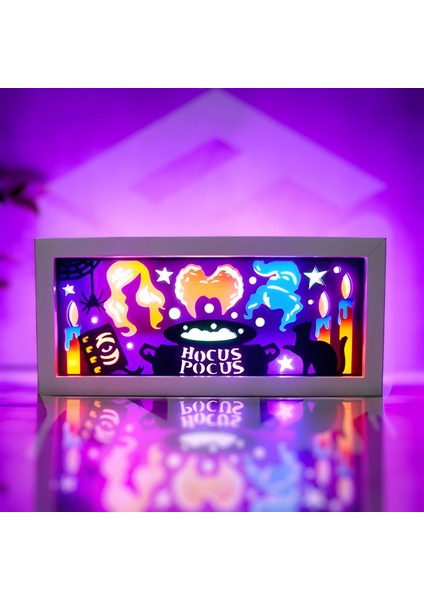 Hocus Pocus LED Işık Kutusu ✨🧙‍♀️🕯️