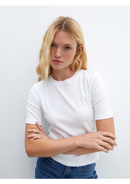 Yeni Sezon Bisiklet Yaka Kadın Tişört