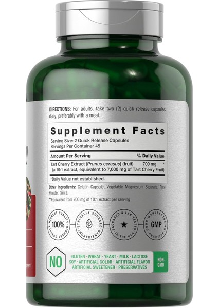 Horbäach Tart Cherry Extract 7000MG 90 Caps fiyatları