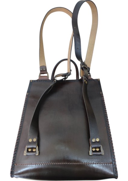 El Yapımı Hakiki Deri Kadın Sırt Çantası - Vintage Tarz Laptop ve Iş Çantası - Geniş Hacimli Günlük Kullanım Için Şık ve Dayanıklı Tasarım indirimleri