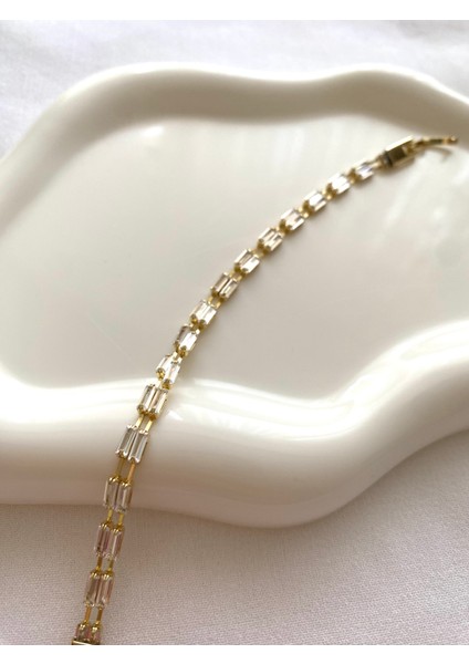 Alpjewel 316L Çift Baget Taşlı Bileklik Xupıng Kararmaz Vip fiyatları