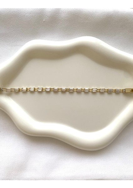 Alpjewel 316L Çift Baget Taşlı Bileklik Xupıng Kararmaz Vip modelleri