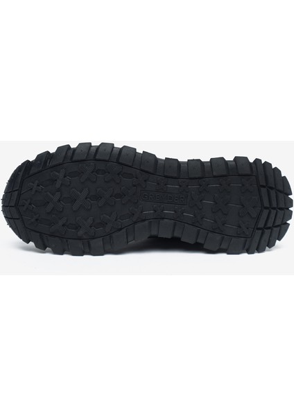 Erkek Siyah Hakiki Deri Su Geçirmez Outdoor Ayakkabı 5K1GA16351