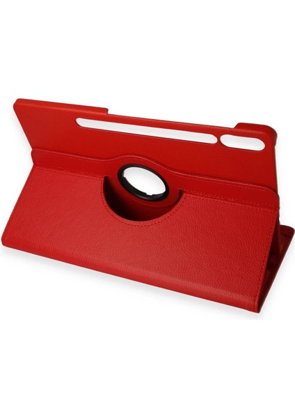 Samsung Galaxy X610 Tab S9 Fe Plus 12.4 Kılıf 360 Tablet Deri Kılıf - Kırmızı - ?89?65E8-2G7 fırsatları