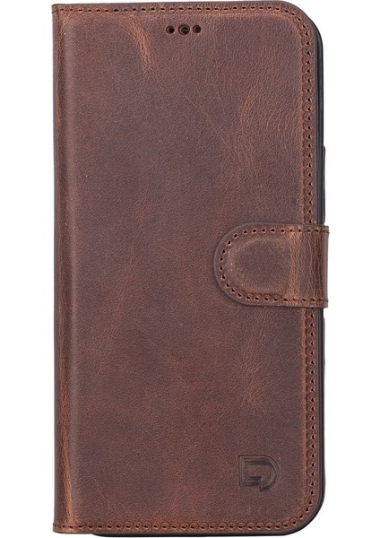 Apple iPhone 12 Pro Max Uyumlu Deri Cüzdanlı Kılıf Antik Kahve fiyatları