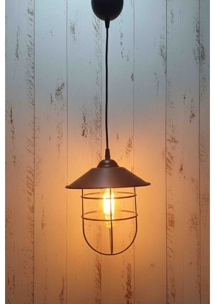 Telli Siyah Rustik Avize