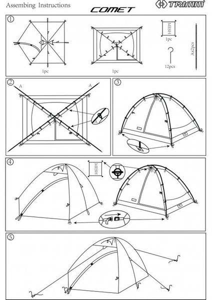 Comet 2 Kişilik Çadır - Kum Rengi indirimleri
